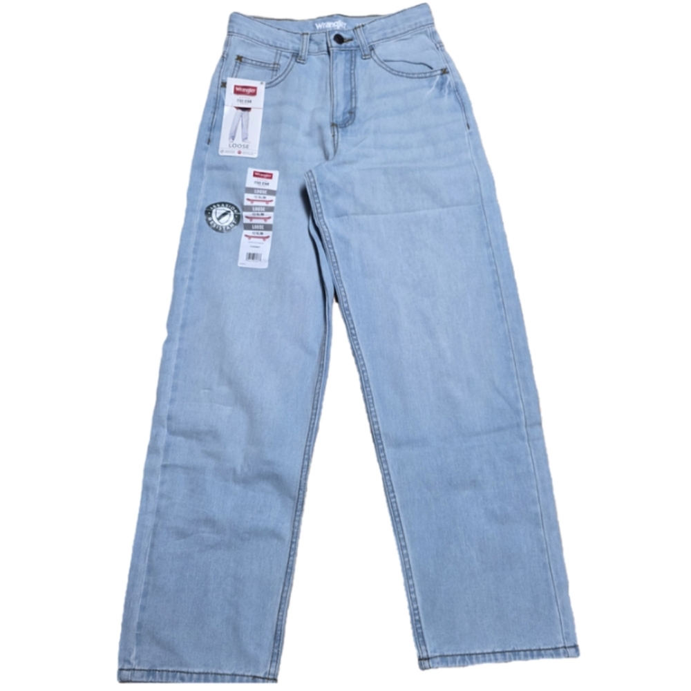 Wrangler Premium Quality‎ Five Star Kids Light Blue Loose Jeans Size 12 Slim NWT
